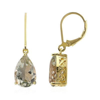 Pendientes en plata con Amatista verde