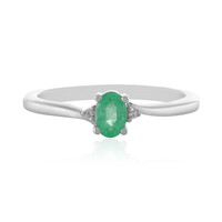 Anillo en plata con Esmeralda de Etiopía