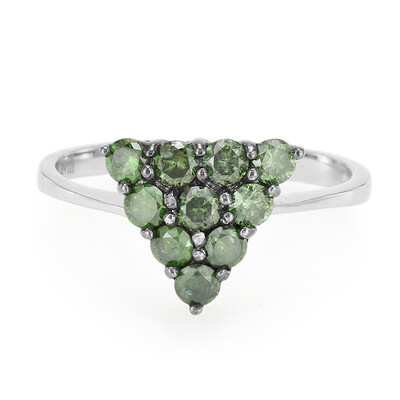 Anillo en plata con Diamante fantasía