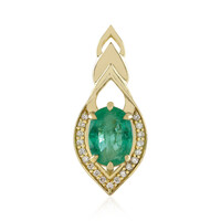 Colgante en oro con Esmeralda de Zambia AAA (de Melo)