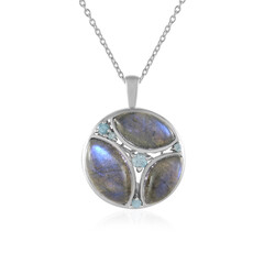 Collar en plata con Labradorita azul de Maniry (KM by Juwelo)
