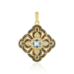 Colgante en plata con Topacio azul cielo