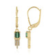 Pendientes en plata con Turmalina verde Benedito