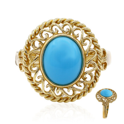 Anillo en oro con Turquesa de Arizona