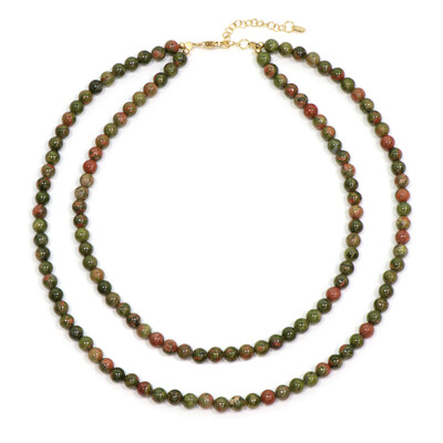 Collar en plata con Unakita