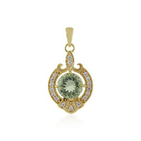 Colgante en plata con Amatista verde