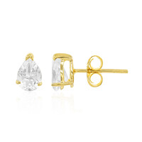 Pendientes en plata con Topacio blanco