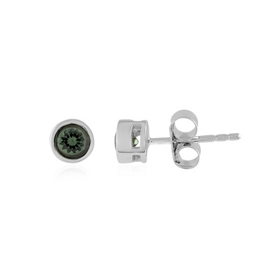 Pendientes en plata con Apatita Cromada