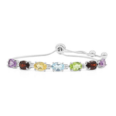 Brazalete en plata con Granate de Mozambique