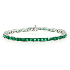 Brazalete en oro con Esmeralda de Zambia AAA (Estée Collection)