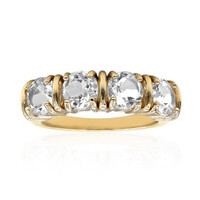 Anillo en plata con Topacio blanco