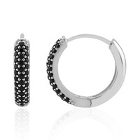 Pendientes en plata con Espinela negra