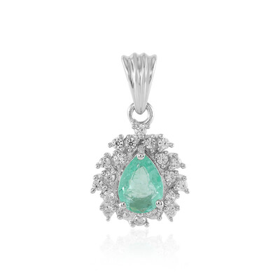 Colgante en plata con Esmeralda de Colombia