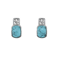 Pendientes en plata con Turquesa