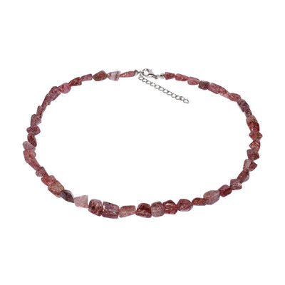 Collar en plata con Cuarzo Fresa