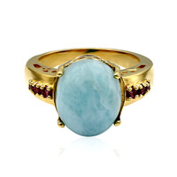 Anillo en plata con Larimar
