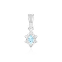 Colgante en plata con Topacio azul cielo