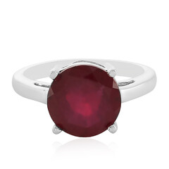 Anillo en plata con Rubí de Madagascar