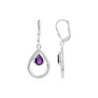 Pendientes en plata con Amatista de Siberia