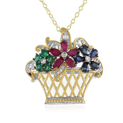 Collar en plata con Zafiro azul (Gems en Vogue)