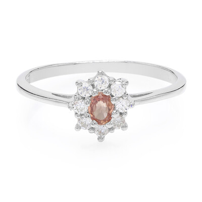 Anillo en plata con Zafiro Padparadscha