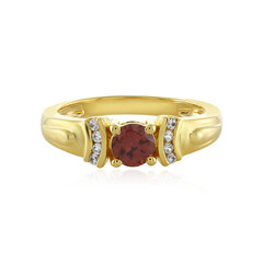 Anillo en plata con Zircón rojo