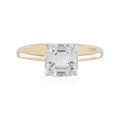 Anillo en plata con Topacio blanco