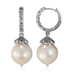 Pendientes en plata con Perla Freshwater (TPC)