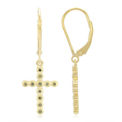 Pendientes en plata con Diamante fantasía