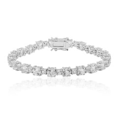 Brazalete en plata con Topacio blanco