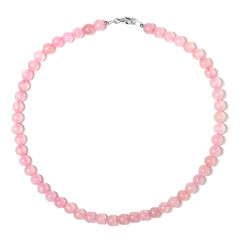 Collar en plata con Cuarzo rosa