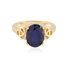 Anillo en plata con Zafiro azul de Madagascar