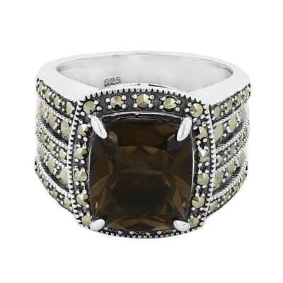 Anillo en plata con Cuarzo ahumado
