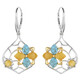 Pendientes en plata con Turquesa (dagen)