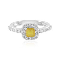 Anillo en plata con Zafiro amarillo de Madagascar