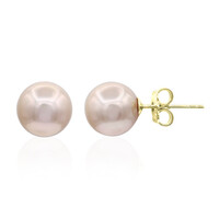 Pendientes en plata con Perla Ming rosa (TPC)