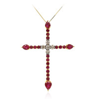 Collar en oro con Rubí de Mozambique AAA (CIRARI)