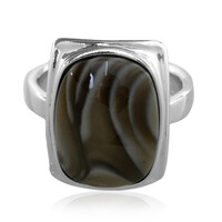 Anillo en plata con Silex de la Sierra de Santa Cruz