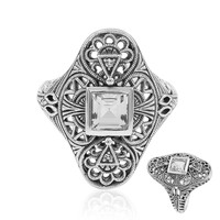 Anillo en plata con Topacio blanco