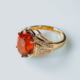 Anillo en oro con Granate Hesonita