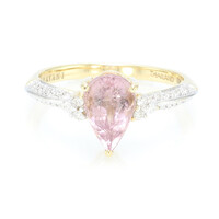 Anillo en oro con Turmalina cuprífera rosa (AMAYANI)
