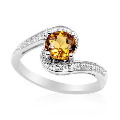 Anillo en plata con Escapolita cognac