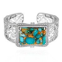 Brazalete en plata con Amazonita mosaico (Dallas Prince Designs)
