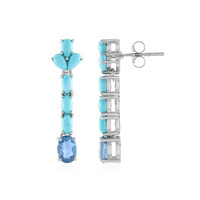 Pendientes en plata con Fluorita de color cambiante(Adela Silber)