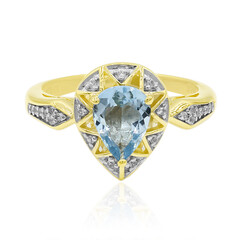 Anillo en oro con Aguamarina Medina