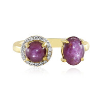 Anillo en plata con Rubí estrella