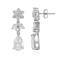 Pendientes en plata con Topacio blanco