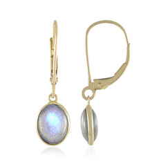 Pendientes en oro con Labradorita azul de Maniry