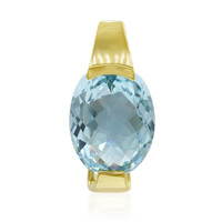 Colgante en plata con Topacio azul cielo