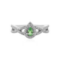 Anillo en plata con Tsavorita